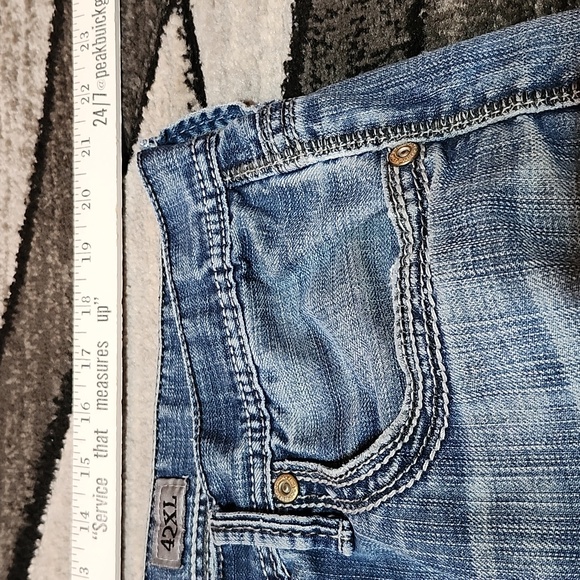 BKE SETH EMBROIDERED BOOT-LEG DENIM JEAN SIZE 42 - Picture 7 of 15